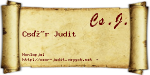 Csór Judit névjegykártya